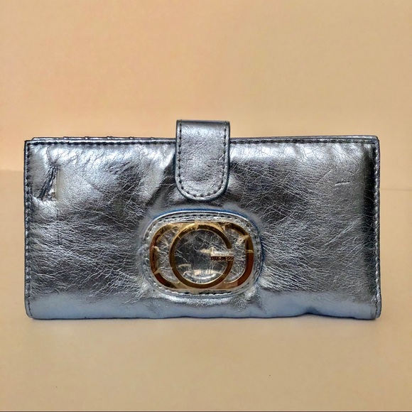 Guess Handbags - METALLIC BLUE GUESS WALLET